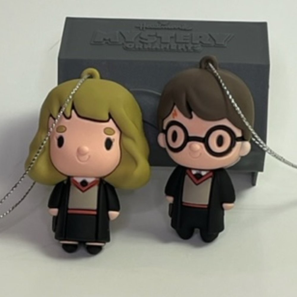 Hallmark Harry Potter Christmas Ornaments Hermione & Harry 2021 Lot of 2